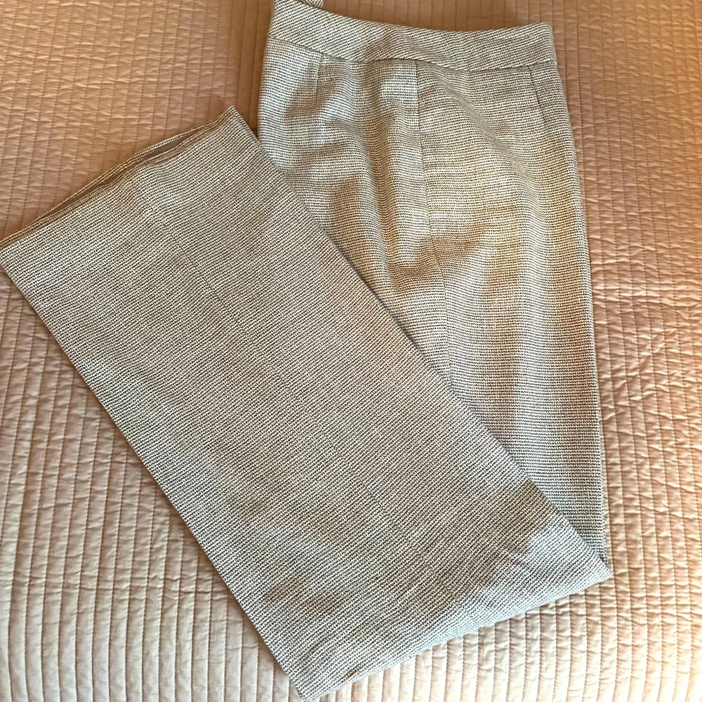 Kasper Neutral Slacks with gold woven thread detail
